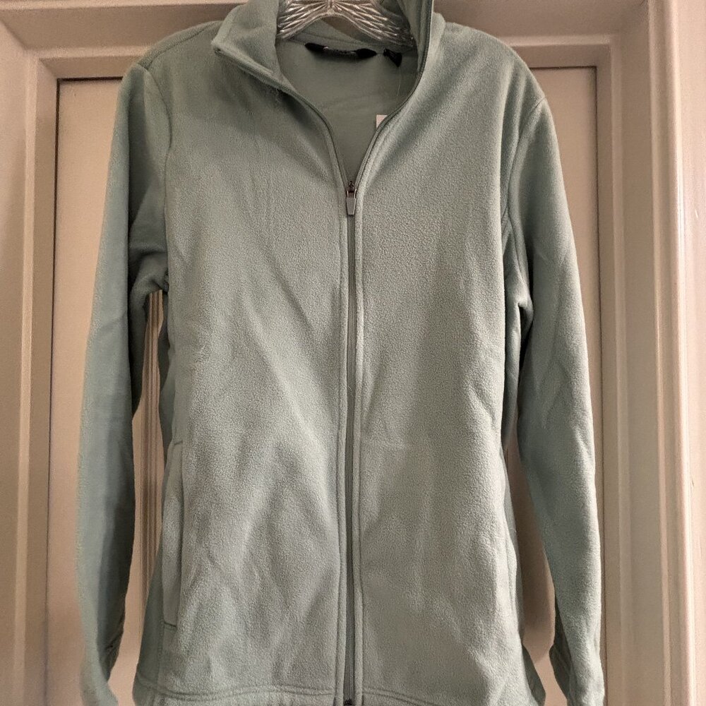 Lands End fleece mint green jacket, Size L